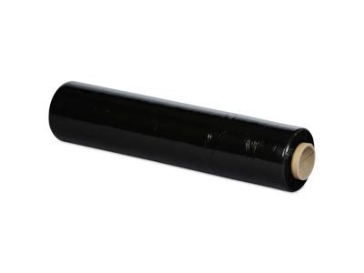 Strækfilm 45 cm x 300 m sort 20 my ind. klæb