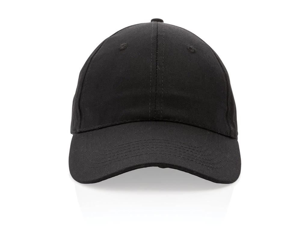 Impact 6 Panels cap, 190gr Genanvendt Bomuld med Aware&trade;, Sort