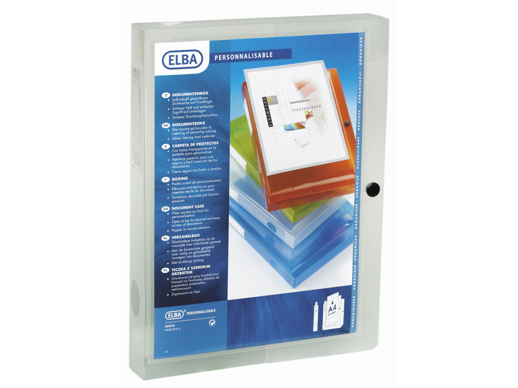 Dokumentboks A4 Polyvision PP klar