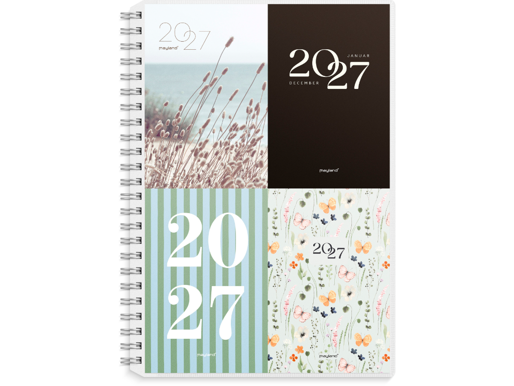 A5 ugekalender højformat m/4 illu. PP-plast 2027