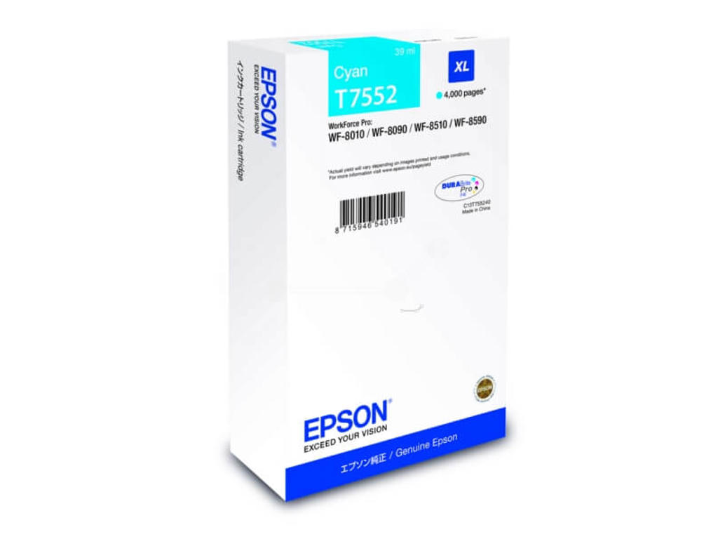 Epson blæk  T7552 XL cyan