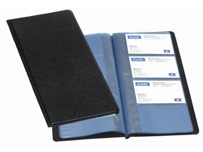 Visitkortmappe 3550 sort til 96 kort