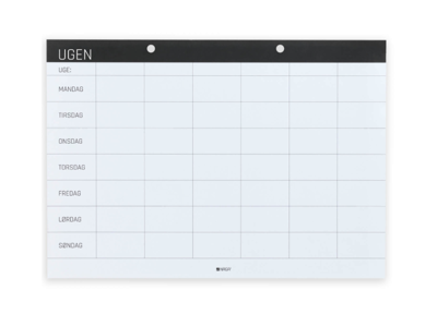 A4 planlægningsblok ugeplan dansk