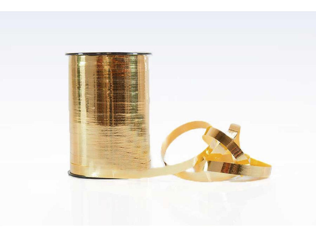 Gavebånd | 10mm x 250m | metallic | guld