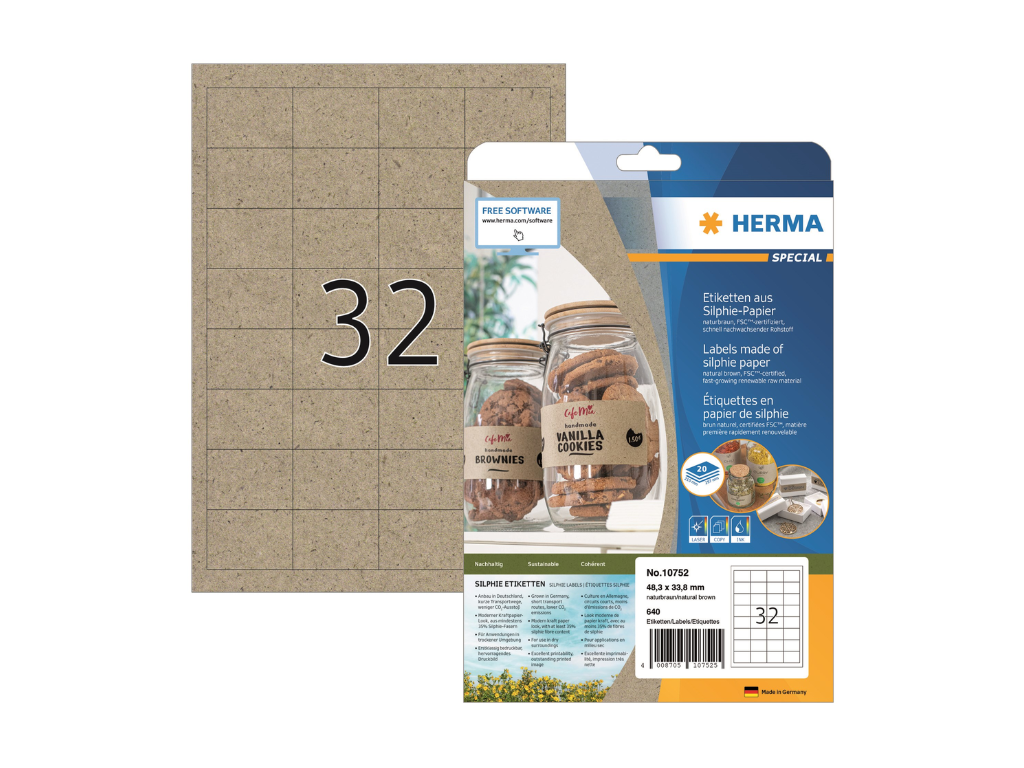 Etiket 48,3x33mm Herma Silphie 32 stk/ark 20 ark