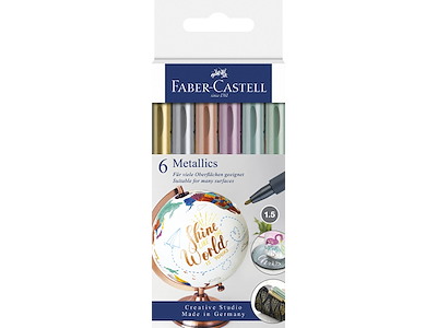 Paintmarker Faber Castell Metalic 6 ass. farver