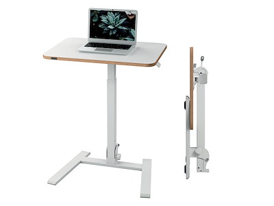 Leitz Ergo sammenklappeligt hæve-sænke skrivebord | 65x46 cm | hvid