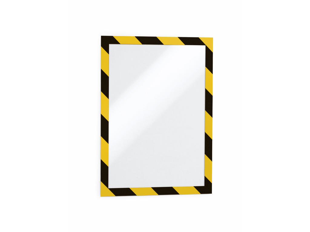 Skilt Duraframe® A4 gul/sort Security selvklæbende 2 stk