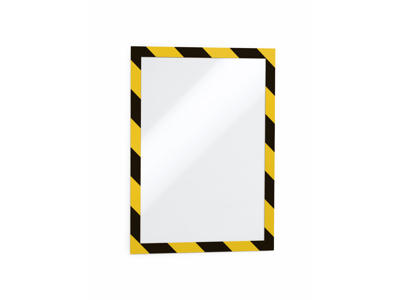 Skilt Duraframe® A4 gul/sort Security selvklæbende 2 stk