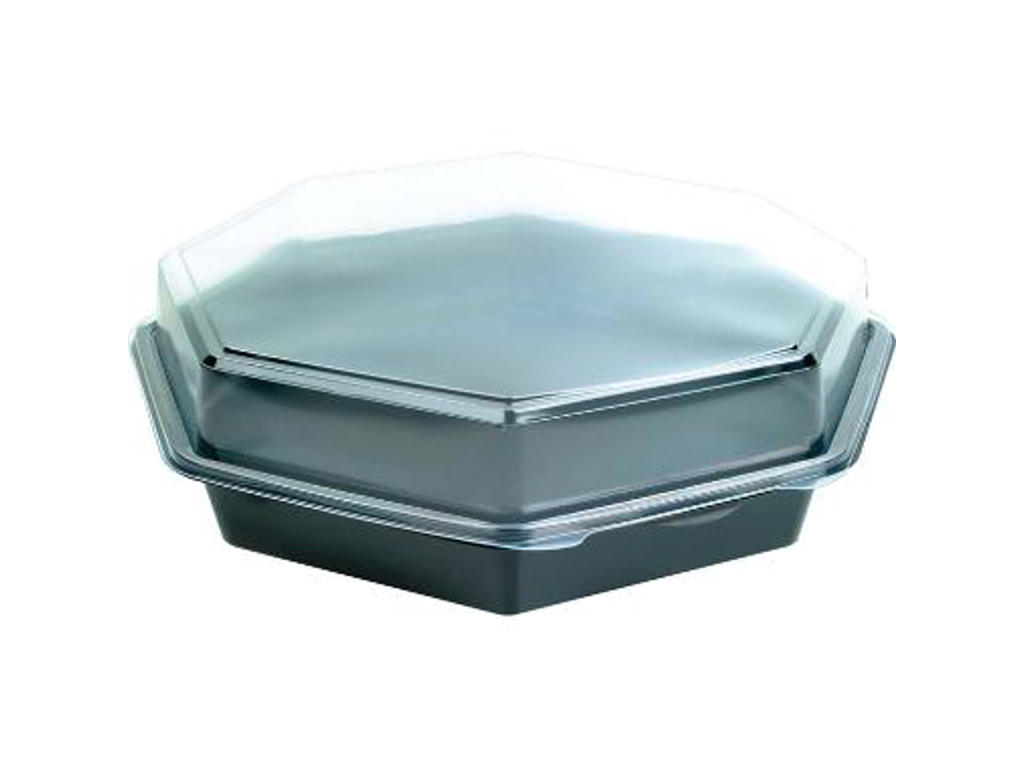 Multiboks 1 rum m/låg sort/klar 75 stk