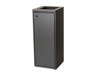 Affaldsstativ med åbent låg 100 liter sort