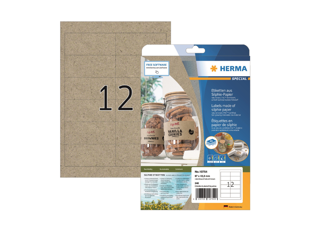 Etiket 97x42,3mm Herma Silphie 12 stk/ark 20 ark