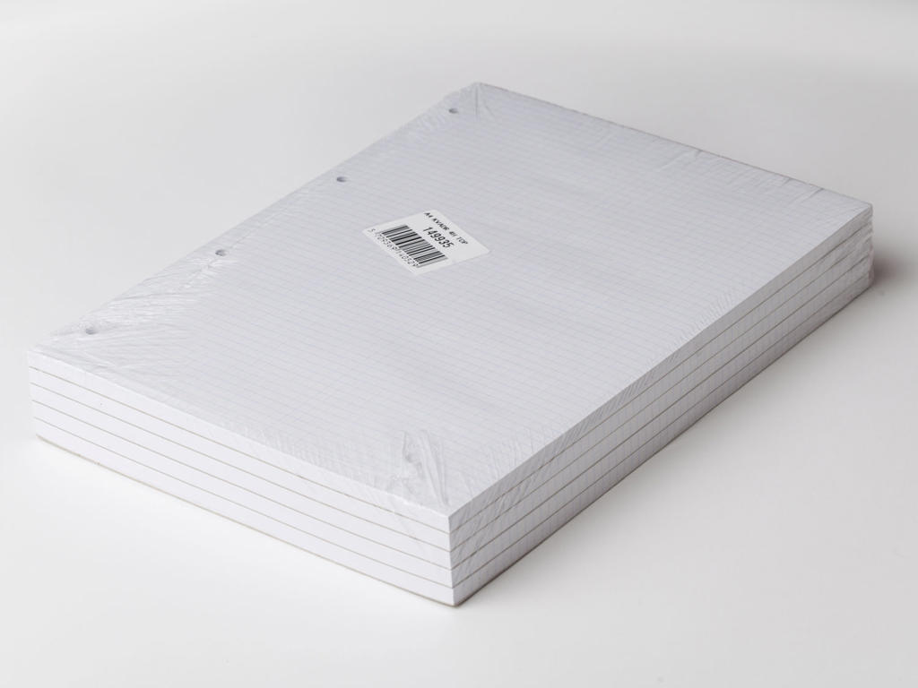 Blok A4 kvadreret toplimet 4 huller