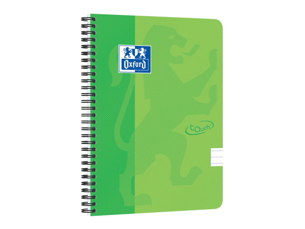 Notesbog Oxford Touch A5+ 90gr. lin grøn