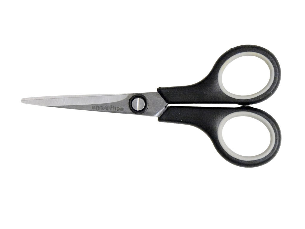 Saks office 140 mm spids sort/grå