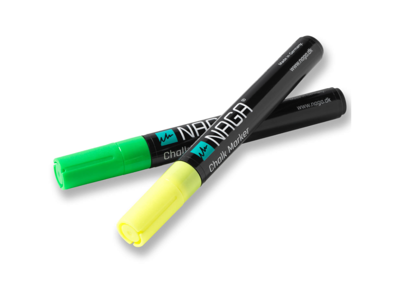 Glastavle marker Naga grøn og gul 4,5 mm Dry Erase