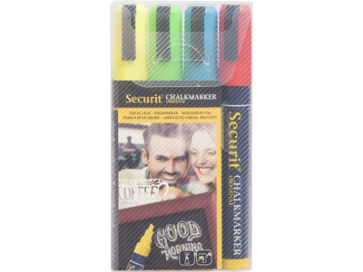 Chalkmarker Securit | ass. | 2-6mm | 4 stk