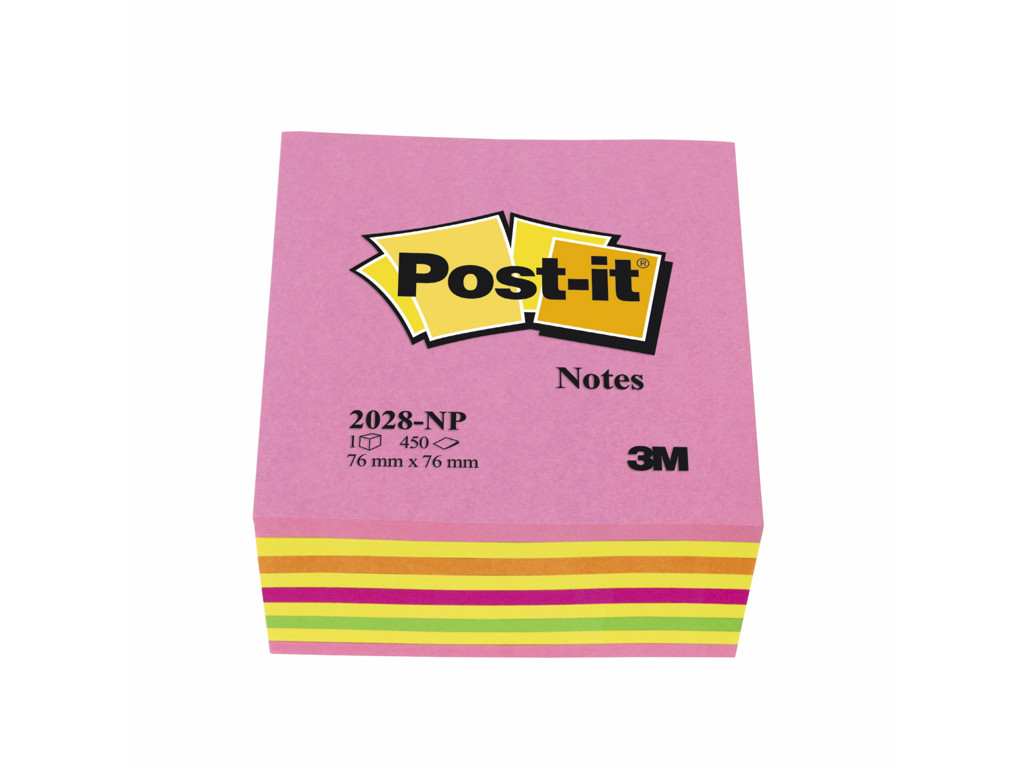 Post-it 76x76mm neon cube 450 blade