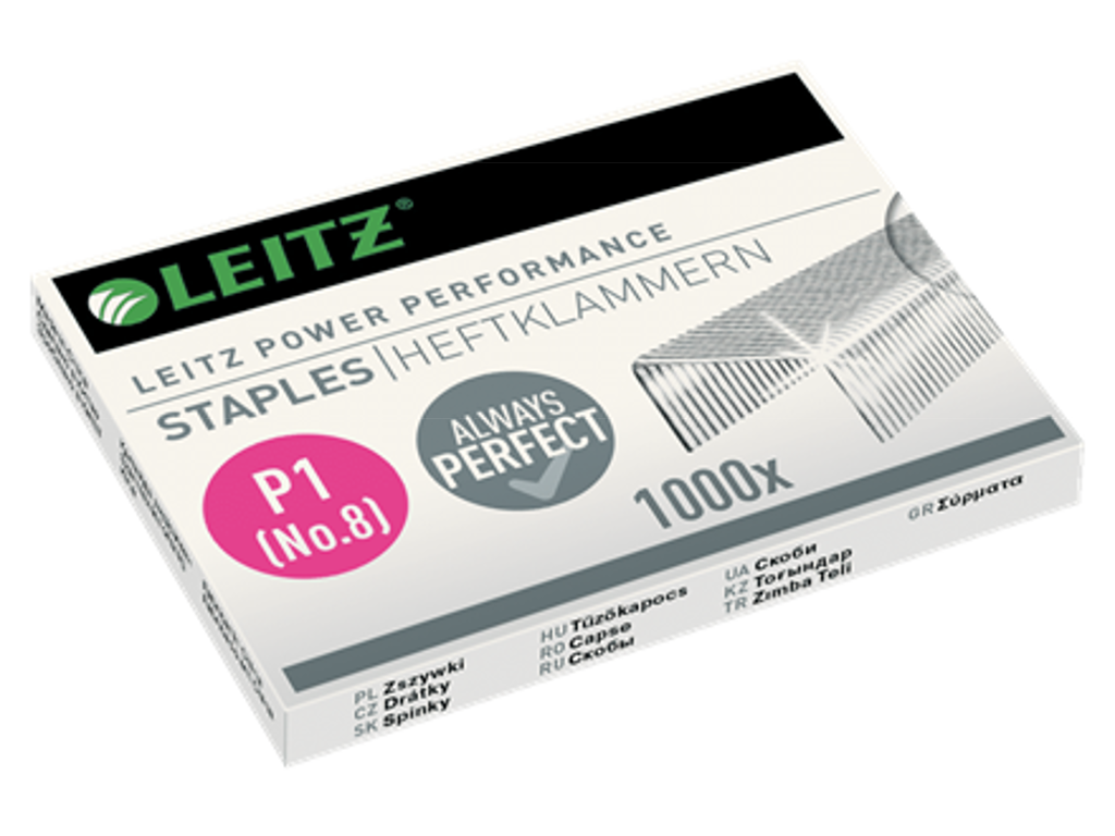 Hæfteklamme nr. 8 Leitz 1000 stk.
