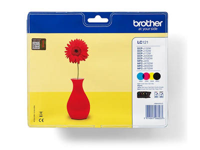 Brother blæk LC121 CMYK, 1200 sider