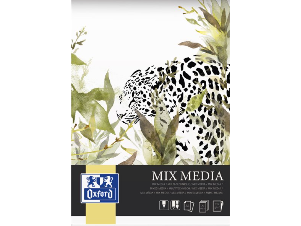 Kunstblok A4 225gr Oxford Mix Media 25 ark