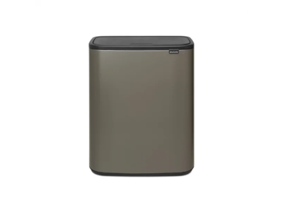 Brabantia affaldsspand med låg | Bo Touch | 2 x 30 liter | Platinum