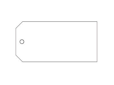 Manillamærker PP 60x120 mm hvid med hul