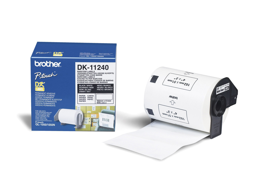 Label Brother DK11240 102x50mm hvid 600 stk