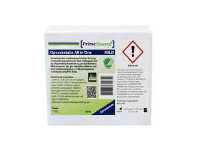 Opvasketabs Prime Source mild all-in-one 80 stk
