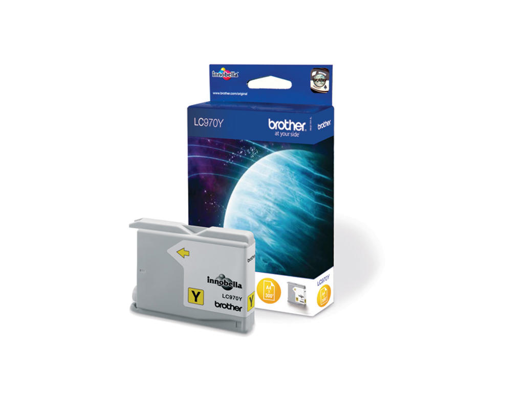 Brother blæk LC970Y gul, 300 sider
