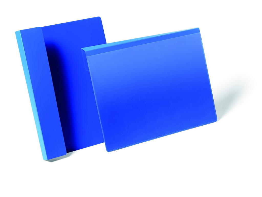 Lagerlomme til palle A4 tvær hængende blå 