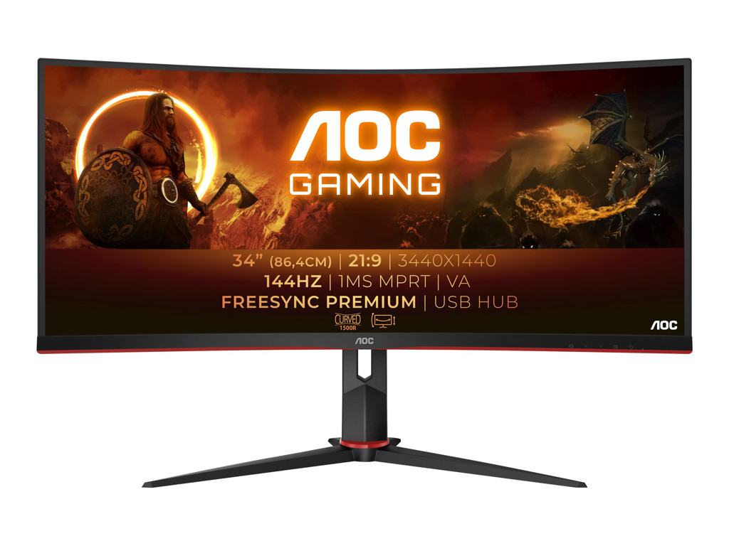 AOC CU34G2X/BK 34" gaming skærm