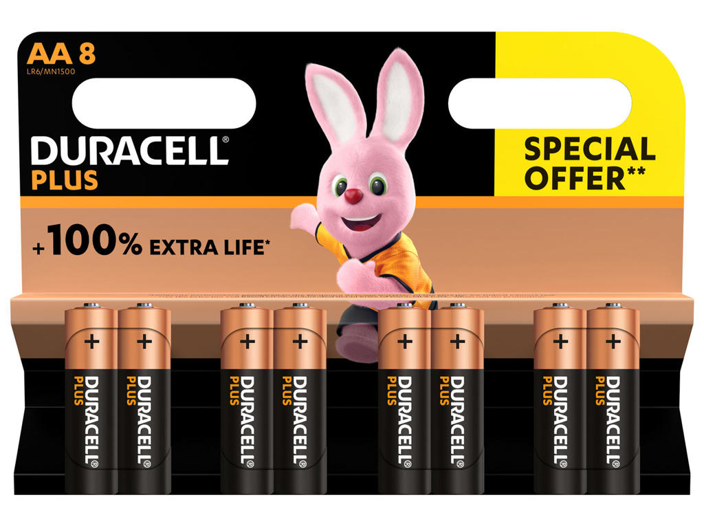 Batteri Duracell Plus Power AA 8 stk