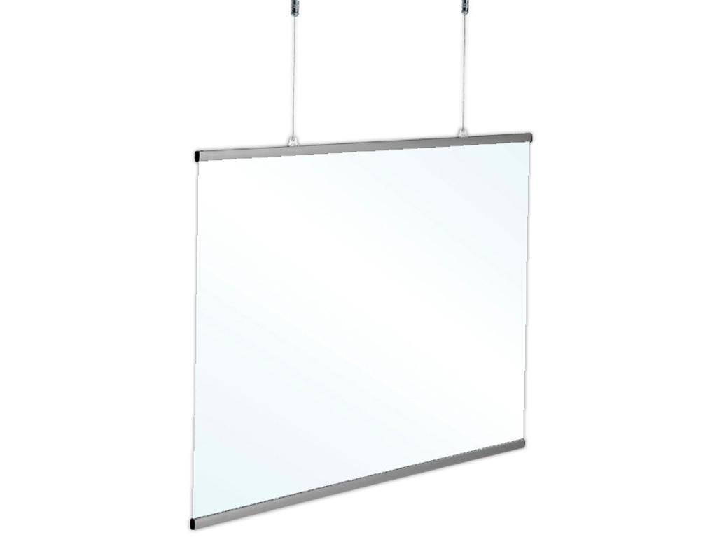 Hygiejneskærm 1200 x 700 mm med alu-profiler