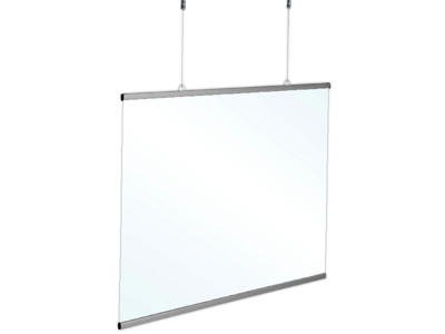 Hygiejneskærm 1200 x 700 mm med alu-profiler