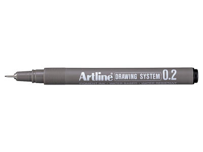 Drawingpen Artline 0,2 mm sort 