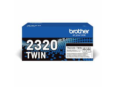 Brother toner TN-2320 2x sort, 5200 sider