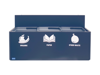 Affaldsbeholder Bica 3x15L væghængt antracit