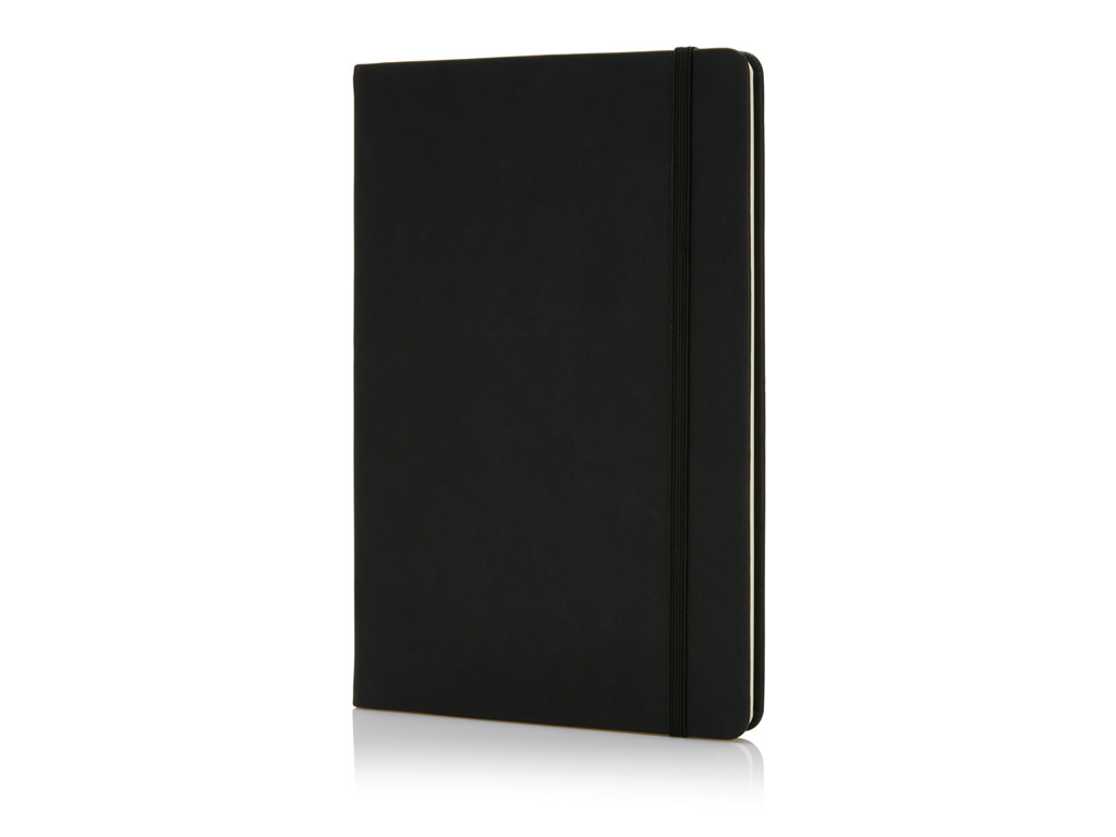 Luksus hardcover PU A5 notesbog, sort